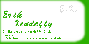 erik kendeffy business card